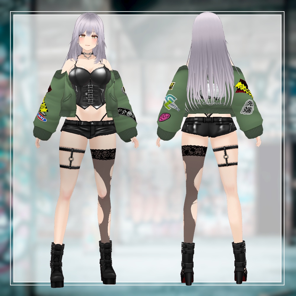 【VRChat想定】オリジナル3Dアバター クリスティーナ【VRoid・VRMデータ有】