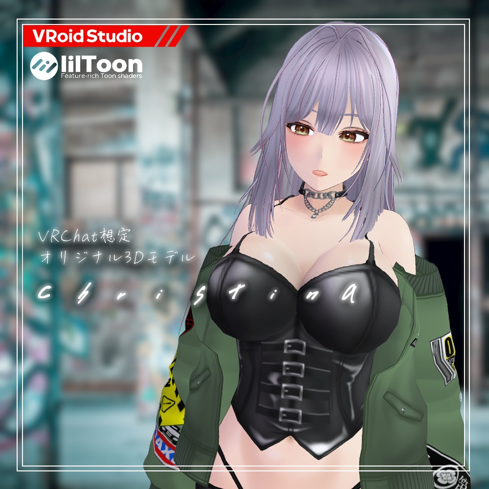 【VRChat想定】オリジナル3Dアバター　クリスティーナ【VRoid・VRMデータ有】