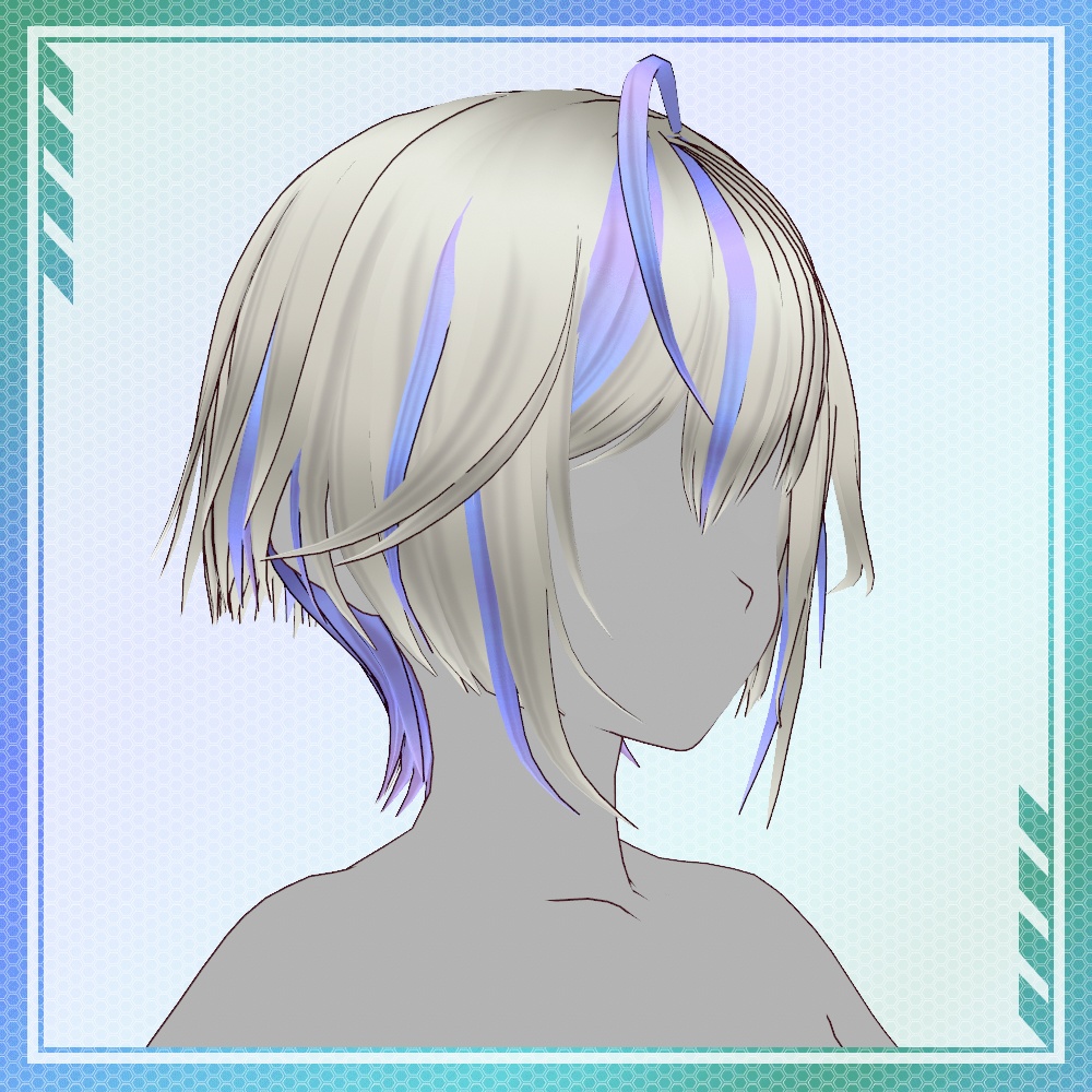 【VRoid】インナーカラーウルフカット