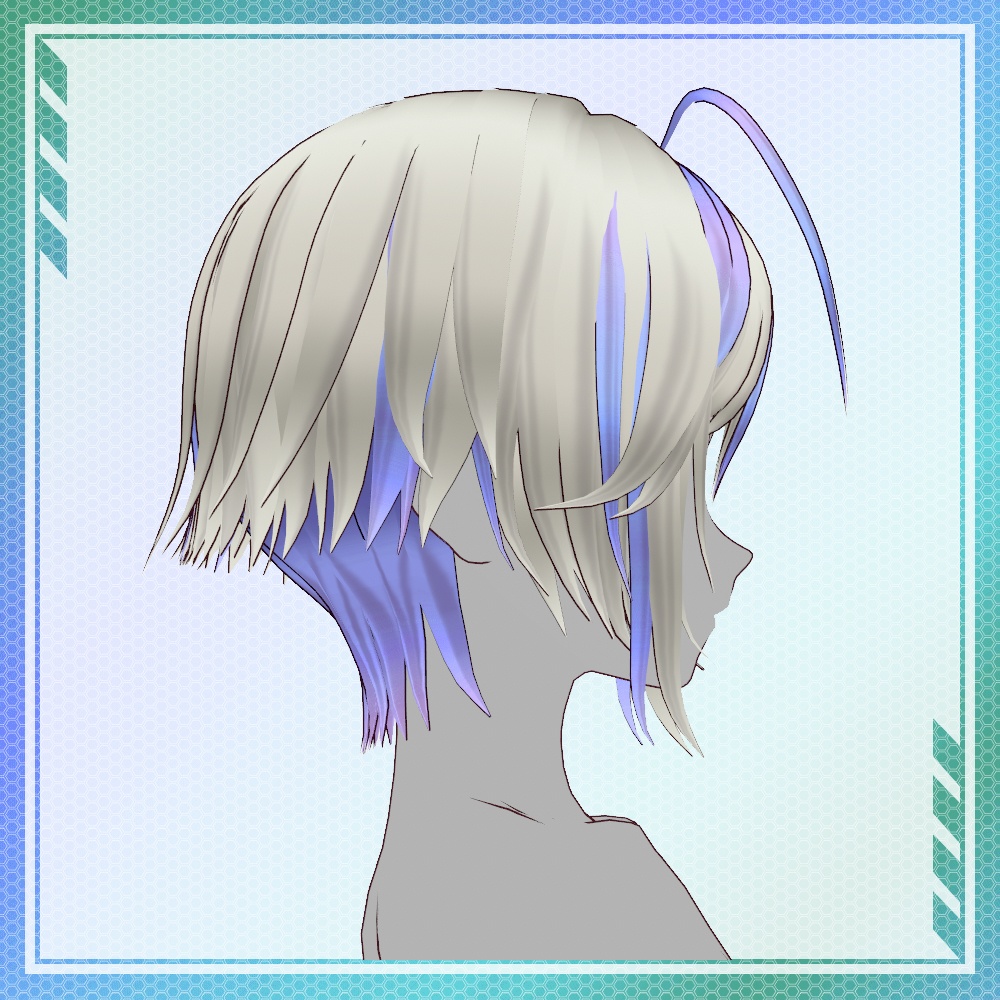 【VRoid】インナーカラーウルフカット