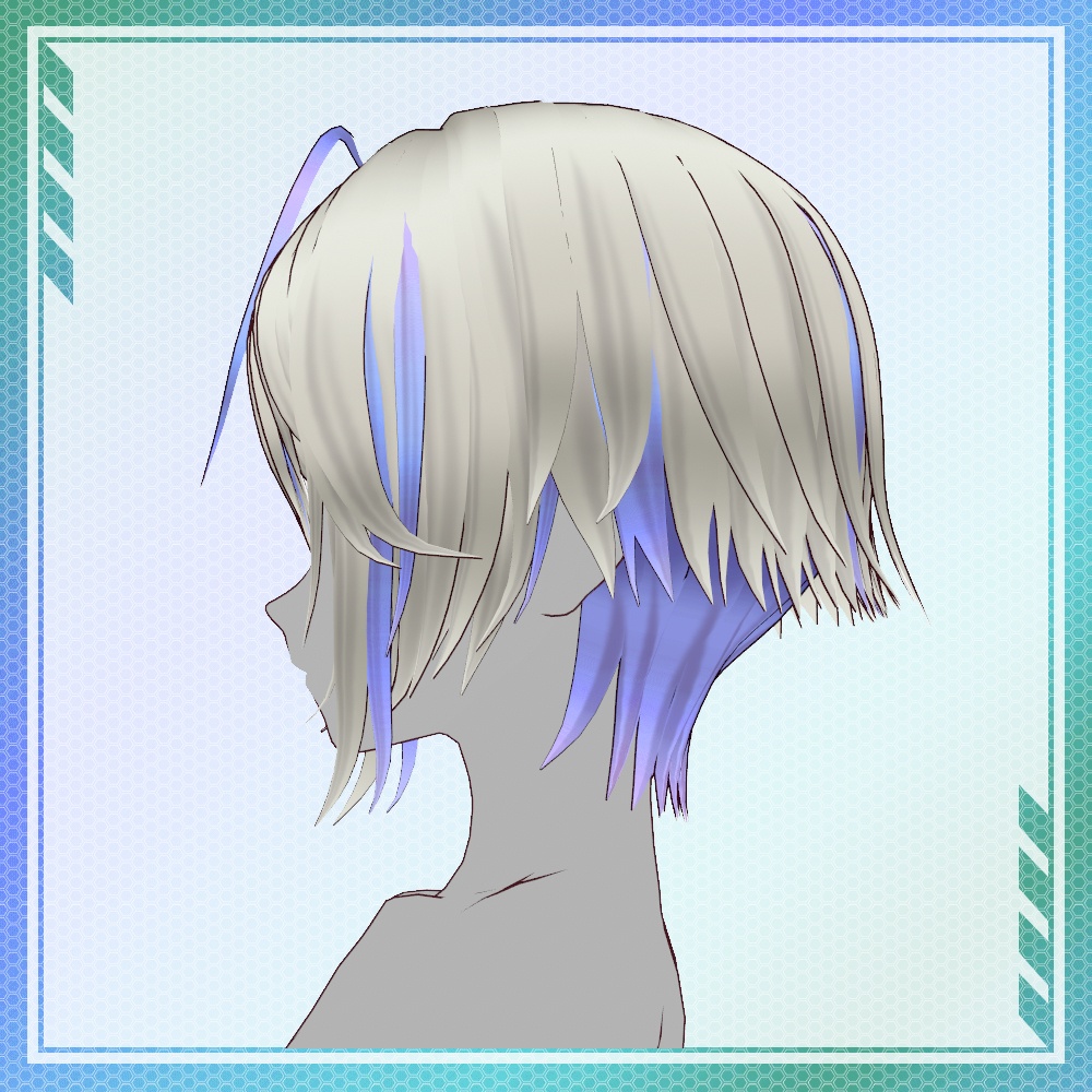 【VRoid】インナーカラーウルフカット