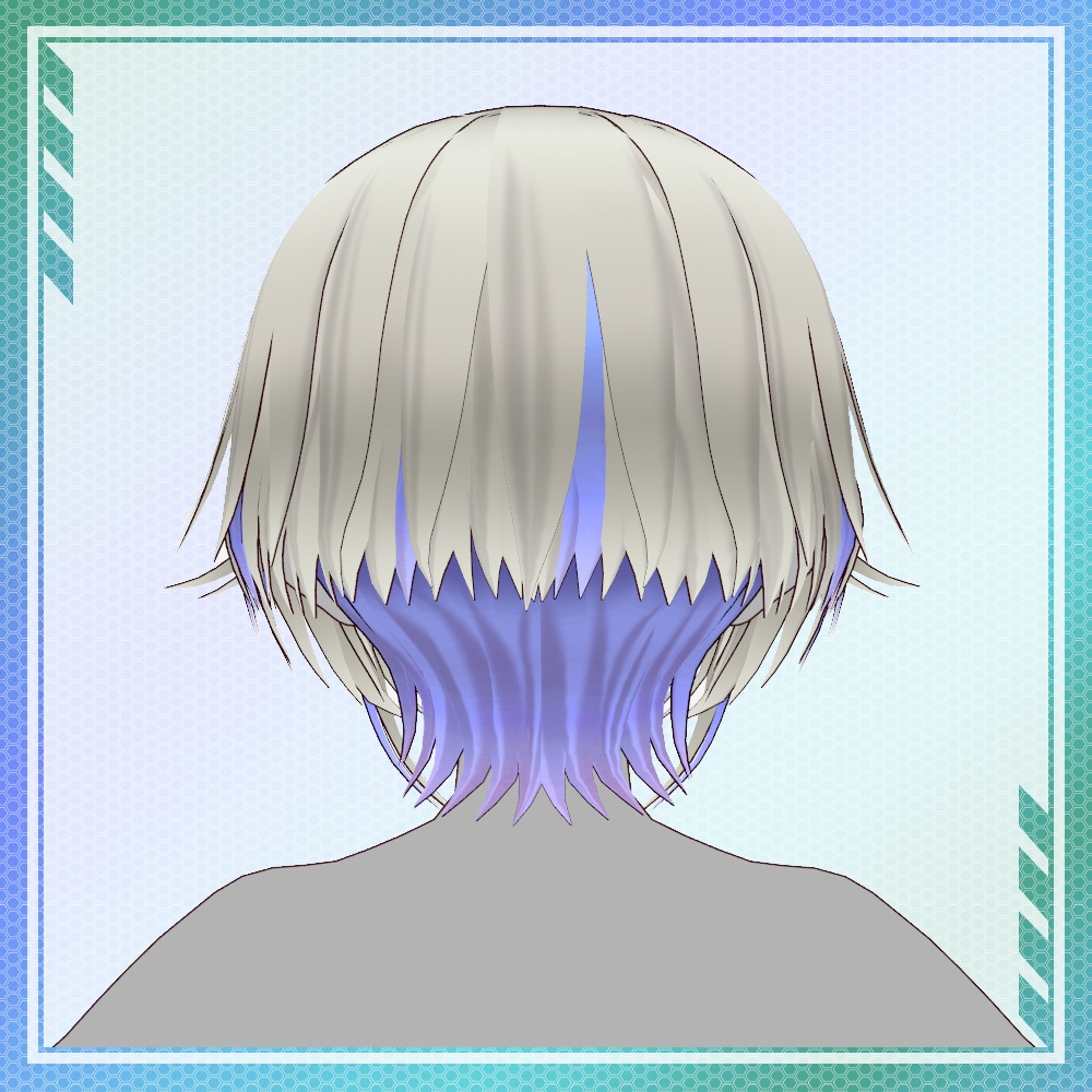 【VRoid】インナーカラーウルフカット