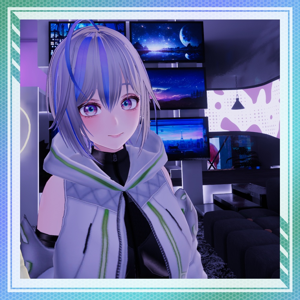 【VRChat想定】オリジナル3Dアバター ニュウ【VRoid・VRMデータ有】