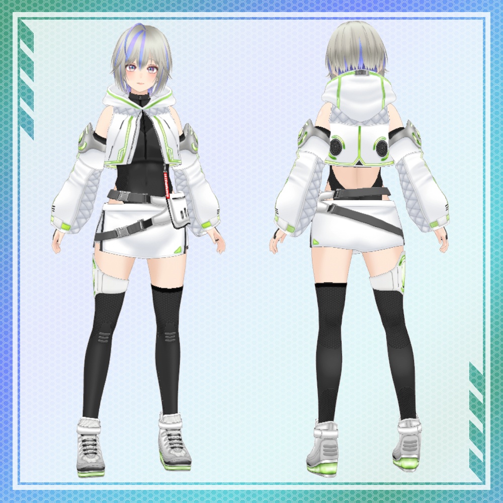 【VRChat想定】オリジナル3Dアバター ニュウ【VRoid・VRMデータ有】