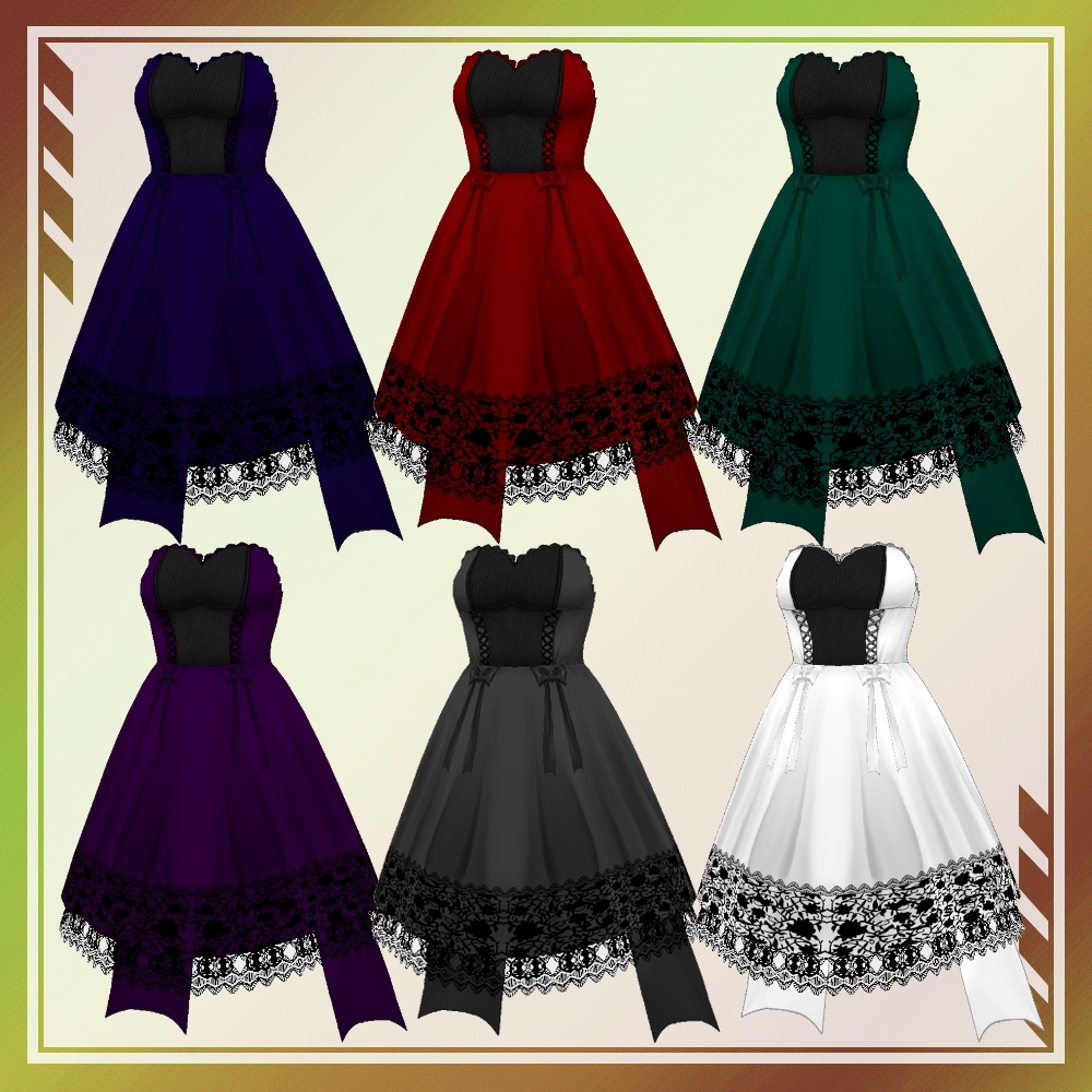 【VRoid】ハロウィン用ドレスセット