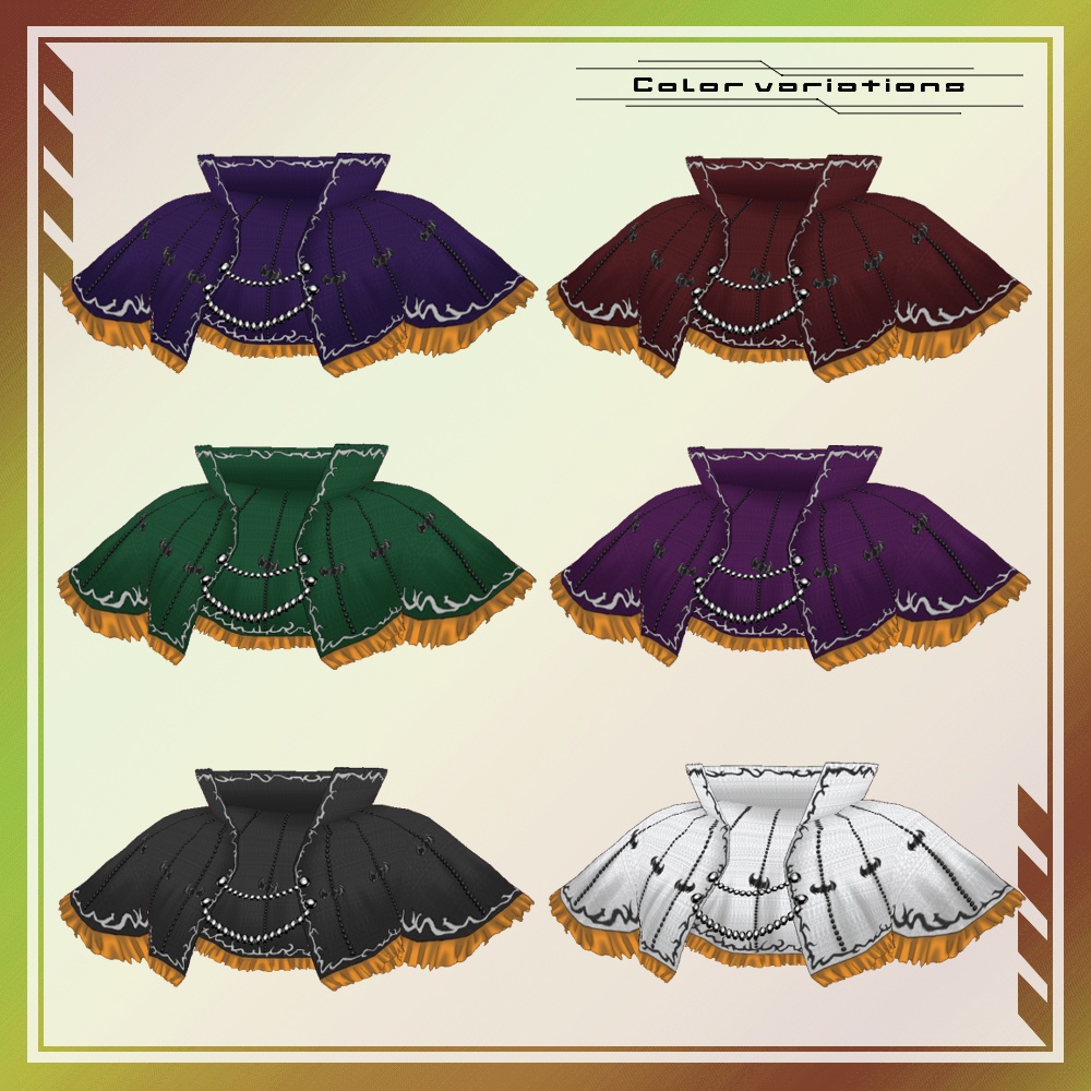 【VRoid】ハロウィン用ドレスセット