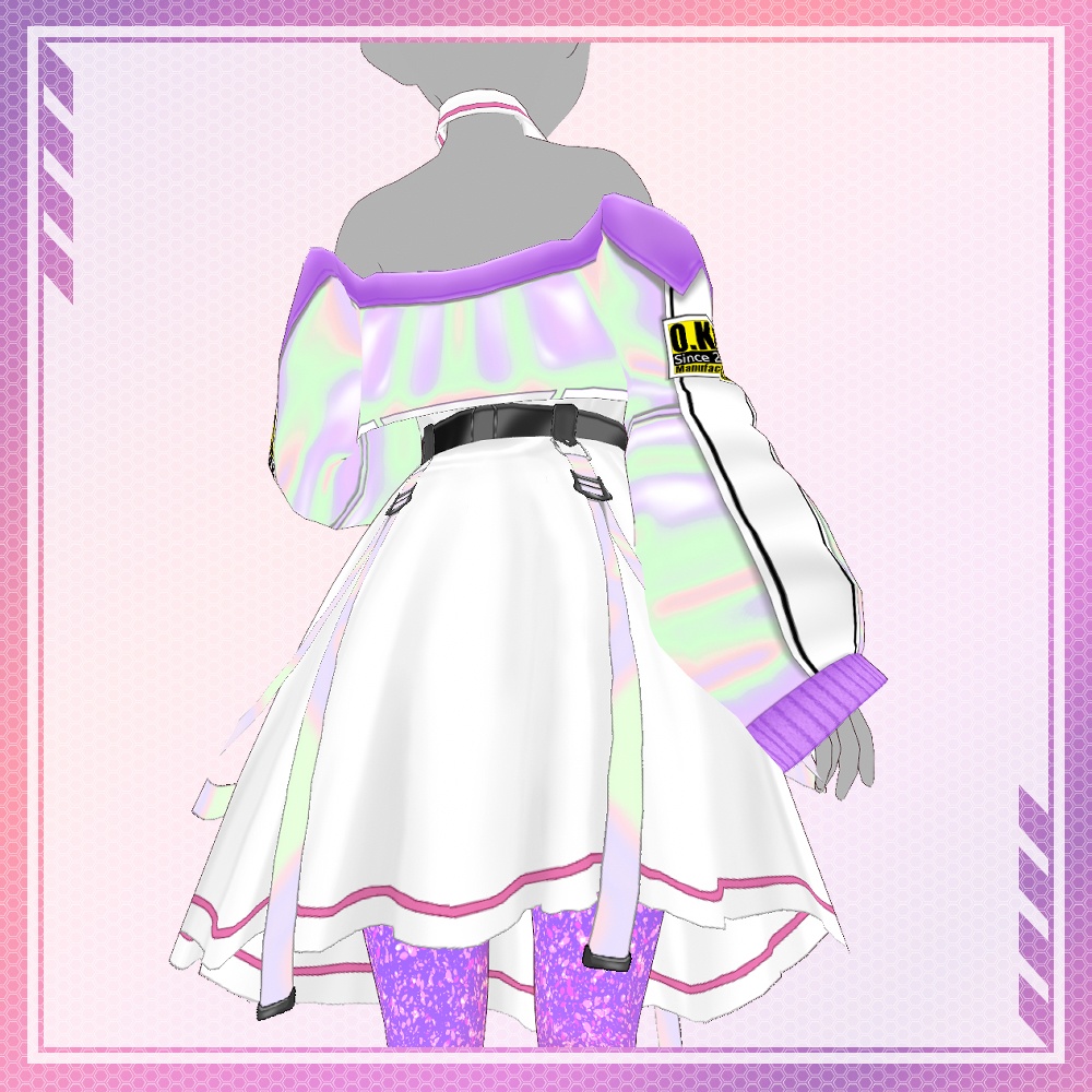 【VRoid】サイバー女児服 トータルコーディネイトセット