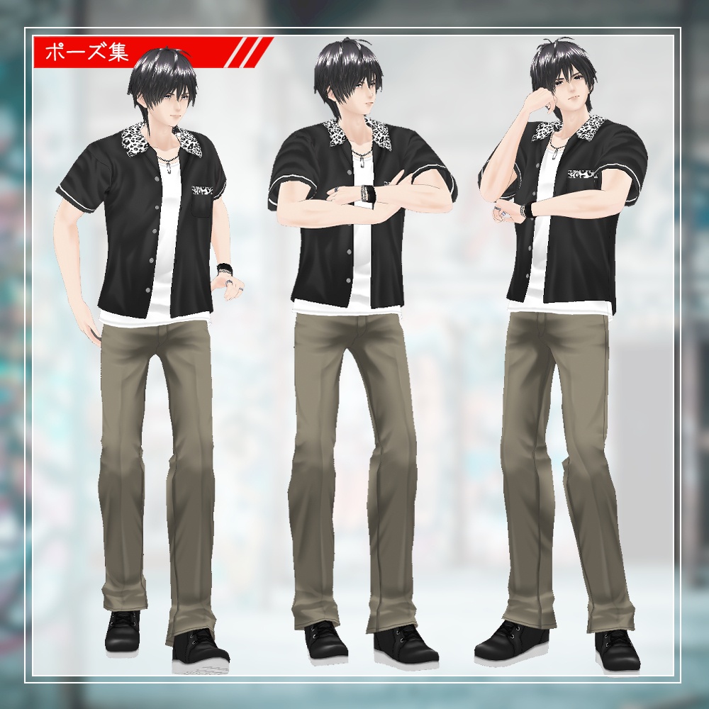 【VRChat想定】オリジナル3Dアバター アキト【VRoid・VRMデータ有】