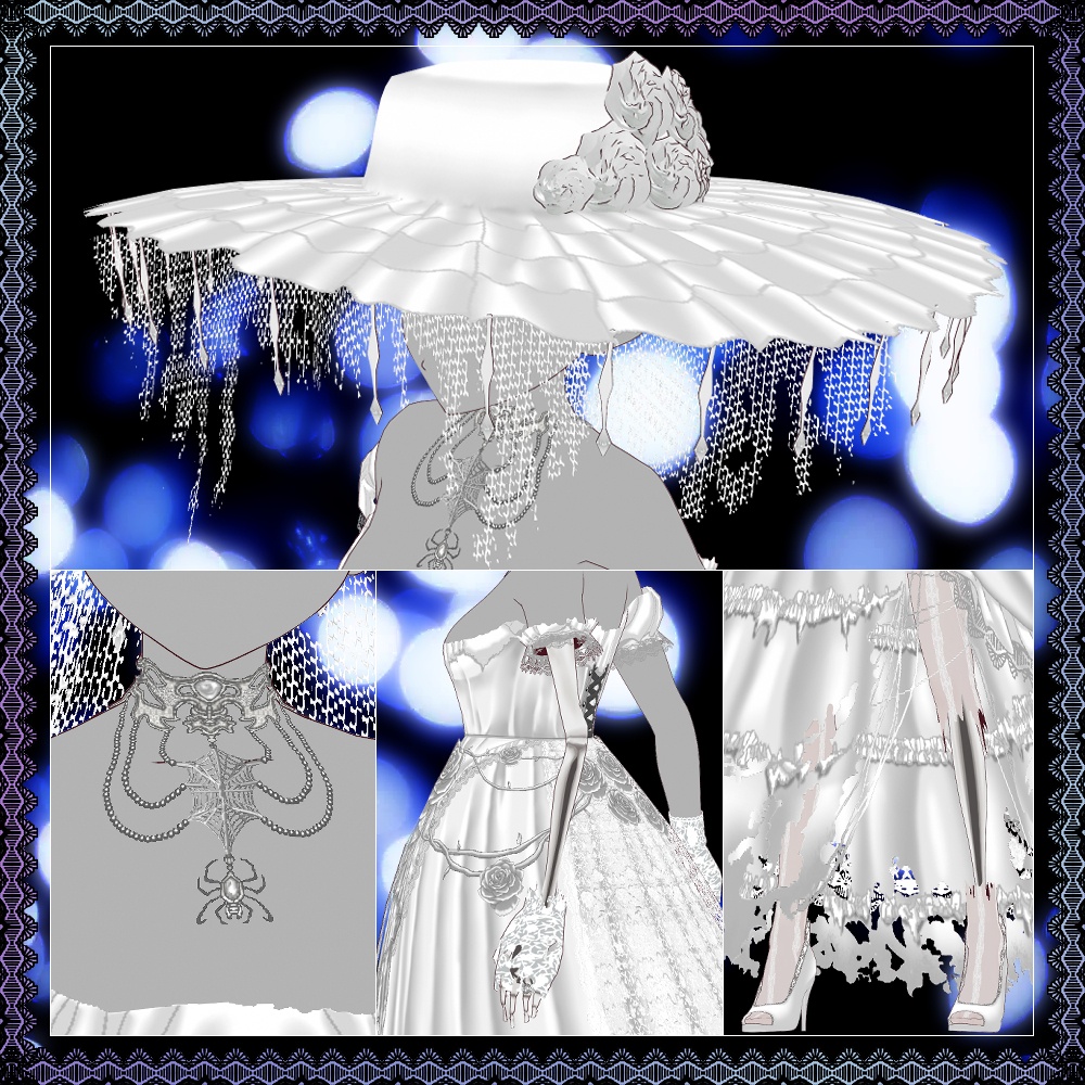 【VRoid】ハロウィン向けゾンビドレス