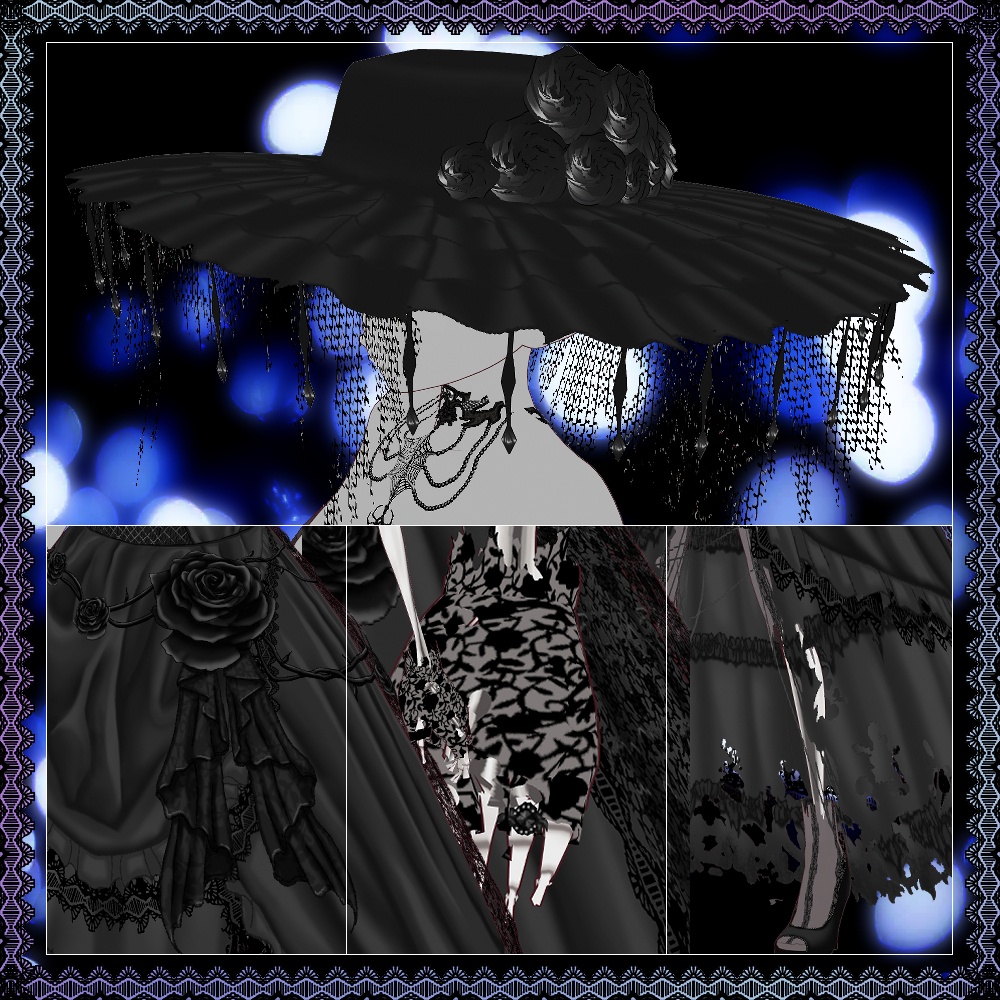 【VRoid】ハロウィン向けゾンビドレス