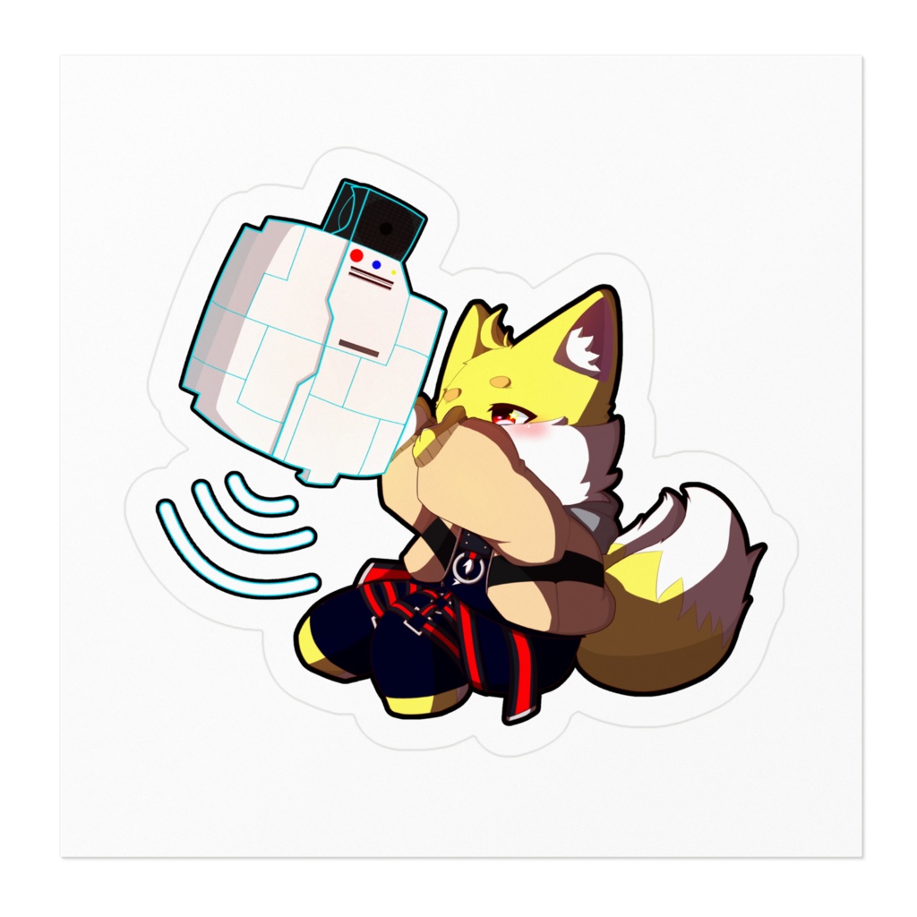 ミニ猫狐ステッカー