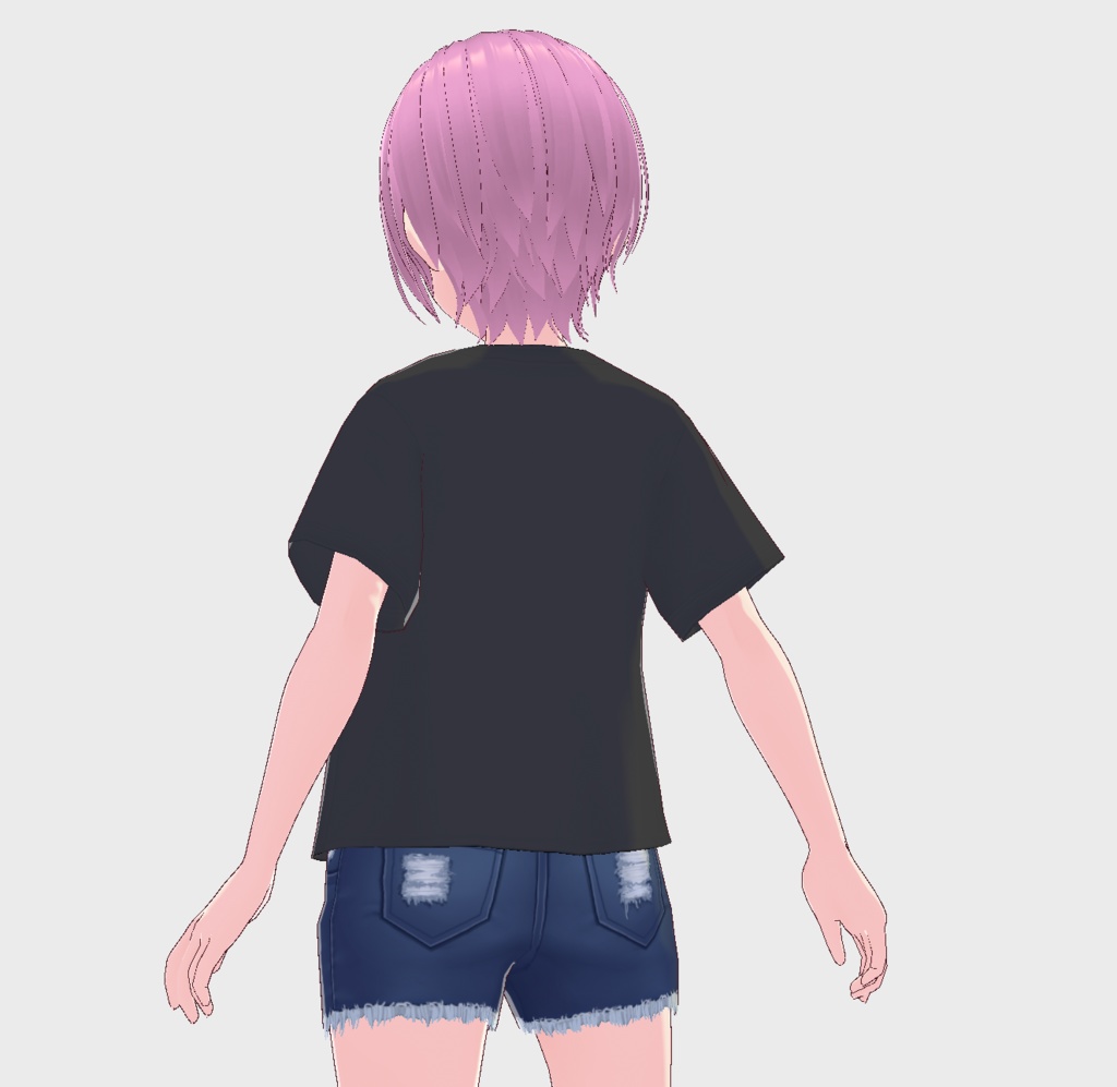 VRoid Tシャツ Dawn Purple 墨