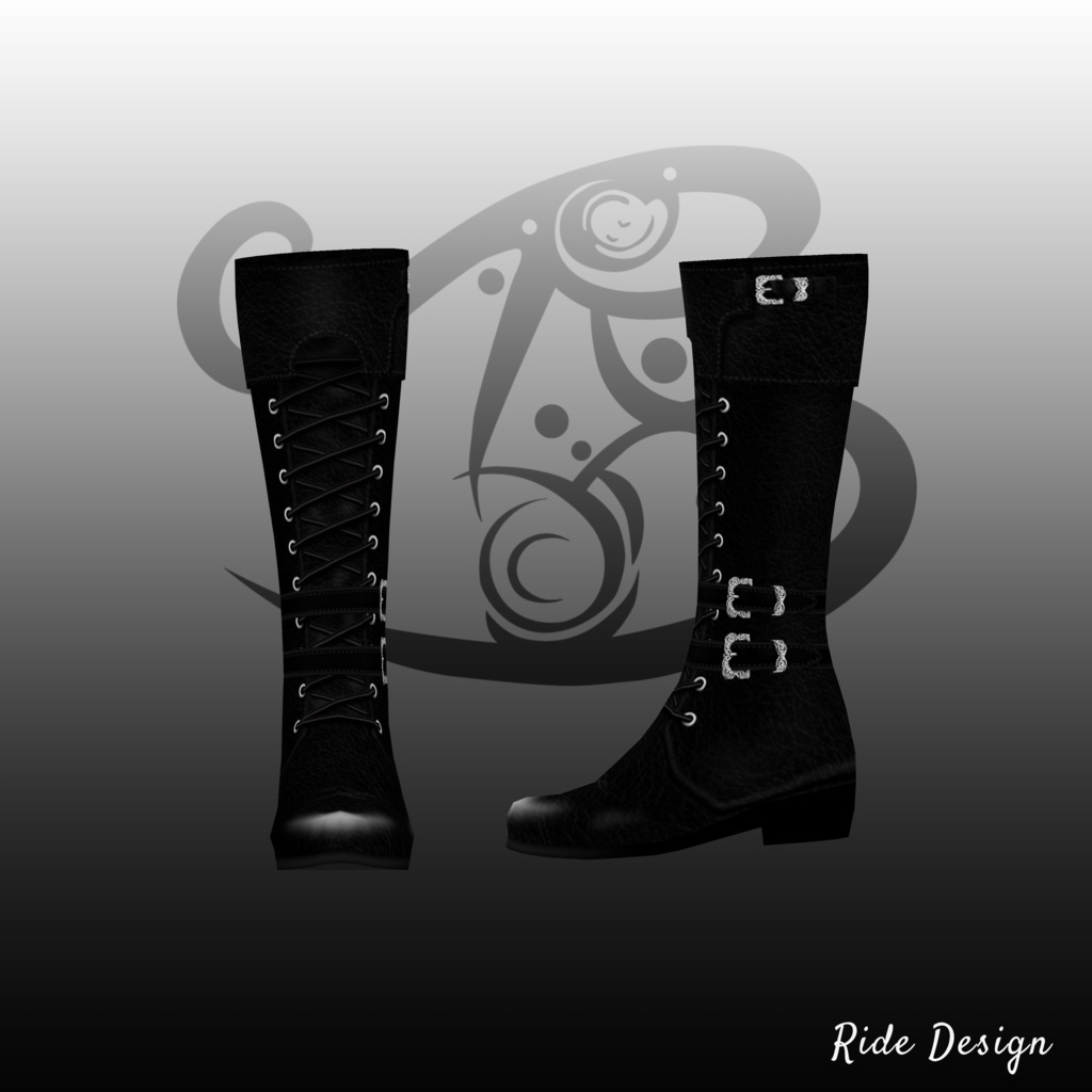 【VRoid 正式版】衣装セット ブラックレザーアーマー(バロック) 【VRoid Official Version】 Costume Set Black Leather Armor (Baroque) ※Ver1.1