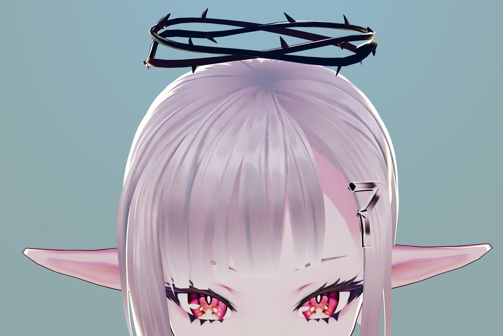 【VRoidヘア飾りプリセット】~暗黒~薔薇棘の輪