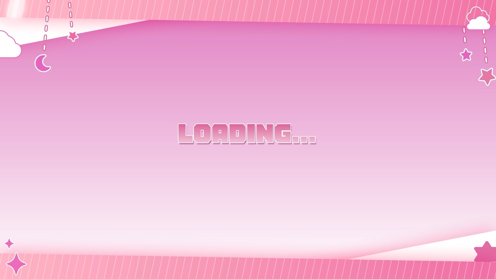 【Vtuber配信者向け】シンプル可愛い待機画面|Loading screen