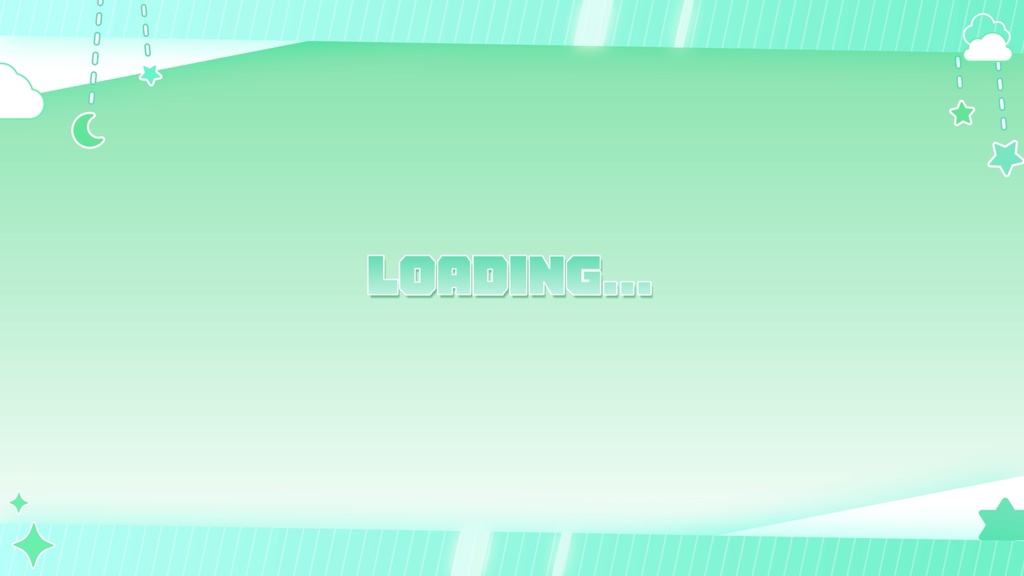 【Vtuber配信者向け】シンプル可愛い待機画面|Loading screen