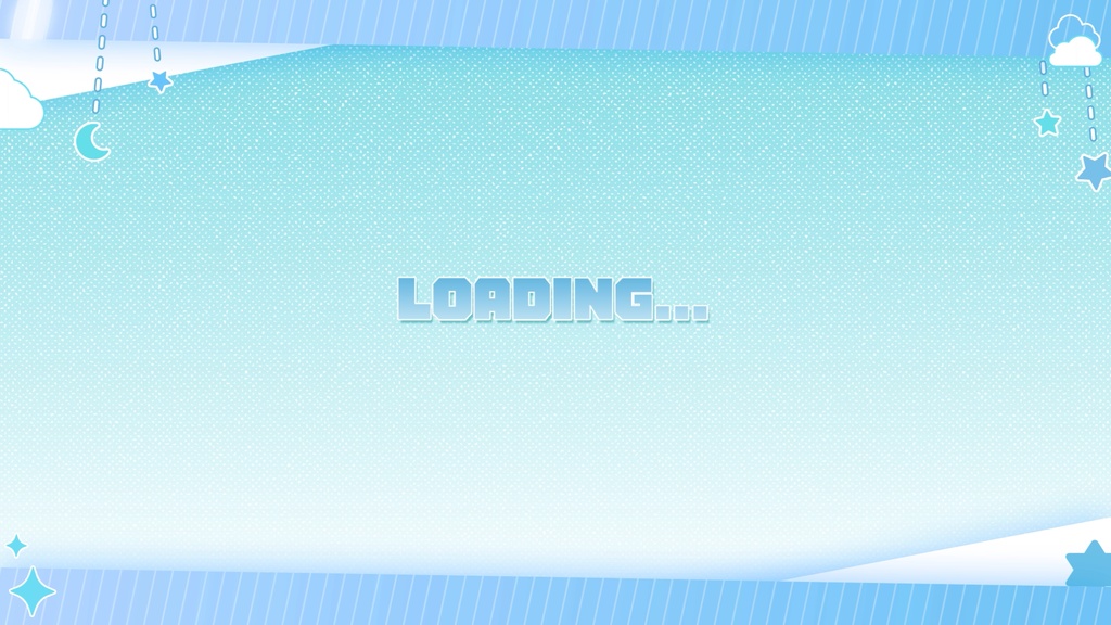 【Vtuber配信者向け】シンプル可愛い待機画面|Loading screen