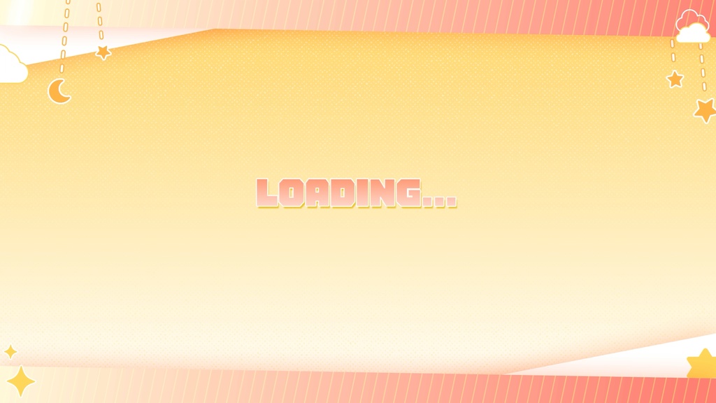 【Vtuber配信者向け】シンプル可愛い待機画面|Loading screen