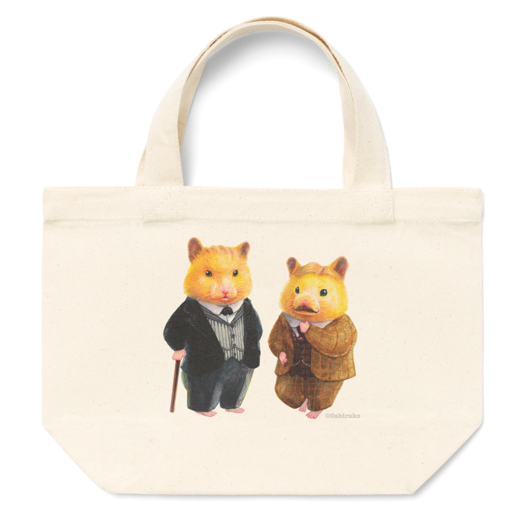 ハムスターになったシャーロック・ホームズ&ワトソン♡キャンバストートバッグ