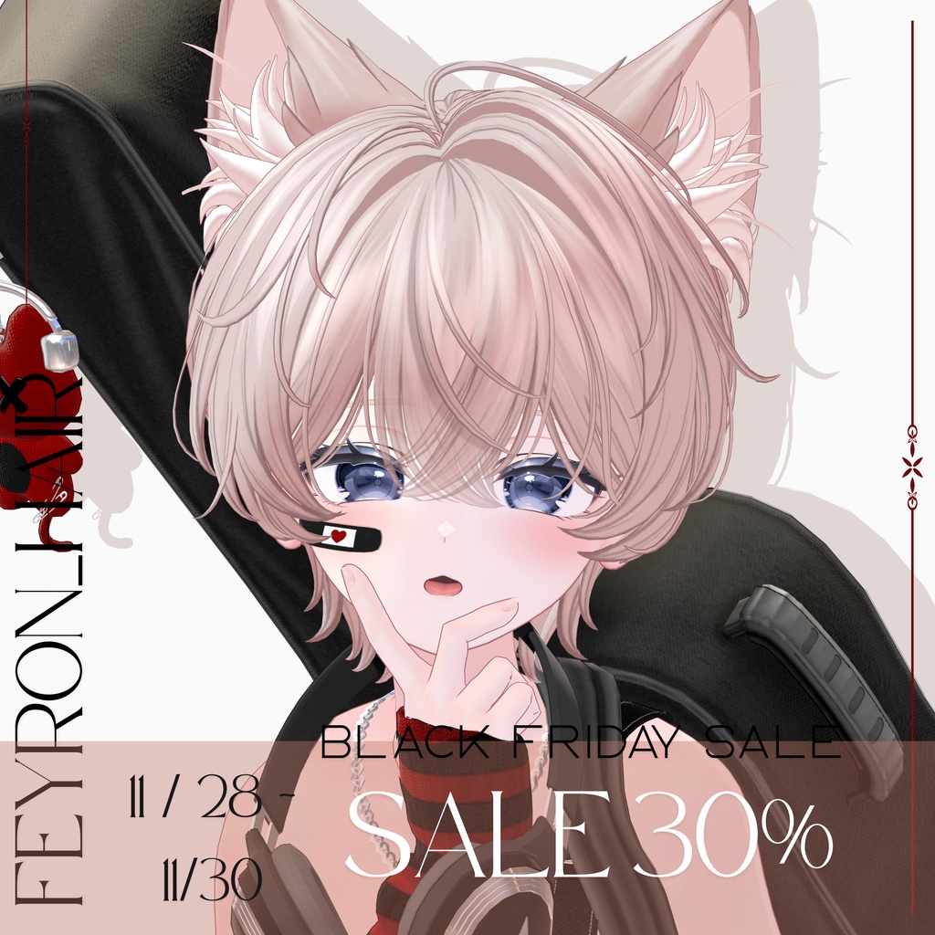 【Sale 中 VRC Hair】 Feyron_Hair