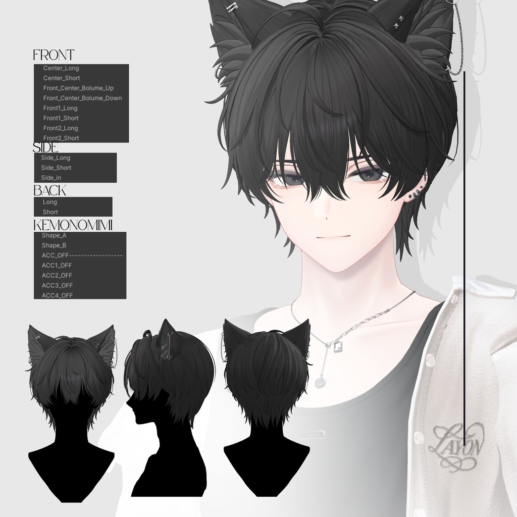 SALE 中【VRC Hair】 Fenril_Hair