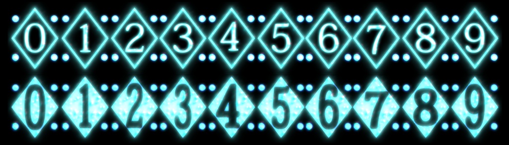 キラキラ数字