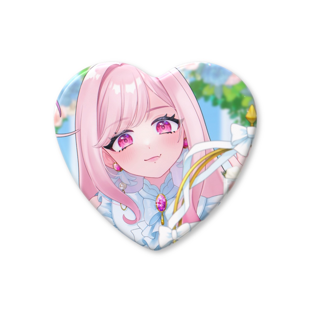 1周年記念 ハート缶バッジ1