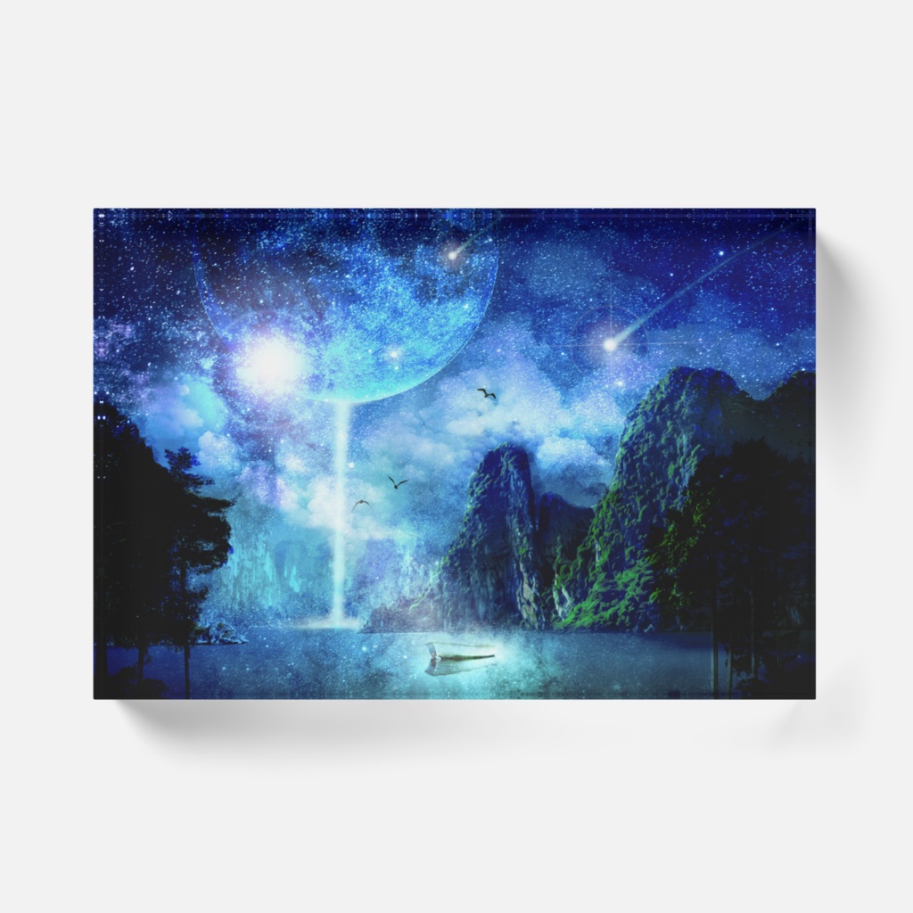 幻想絵アクリルブロック