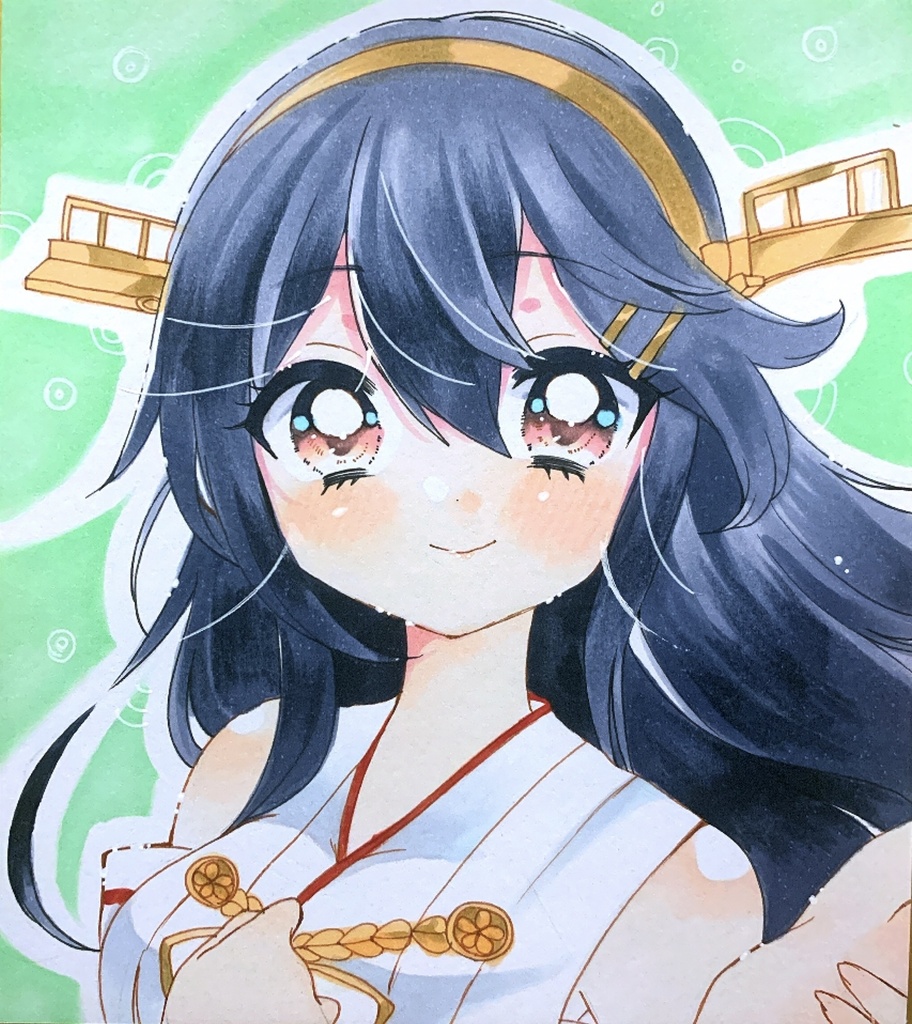 原画 手描きイラスト 艦これ 榛名