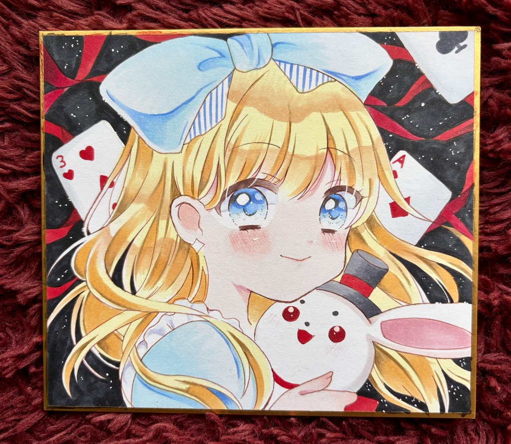○同人手描きイラスト○オリジナル・創作 黒猫 女の子○A4サイズ