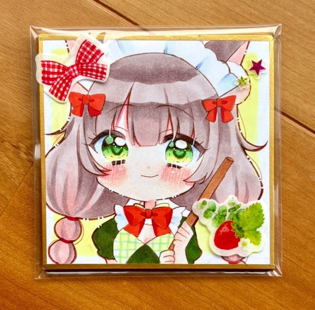 原画 手描きイラスト ねこみみメイド 創作