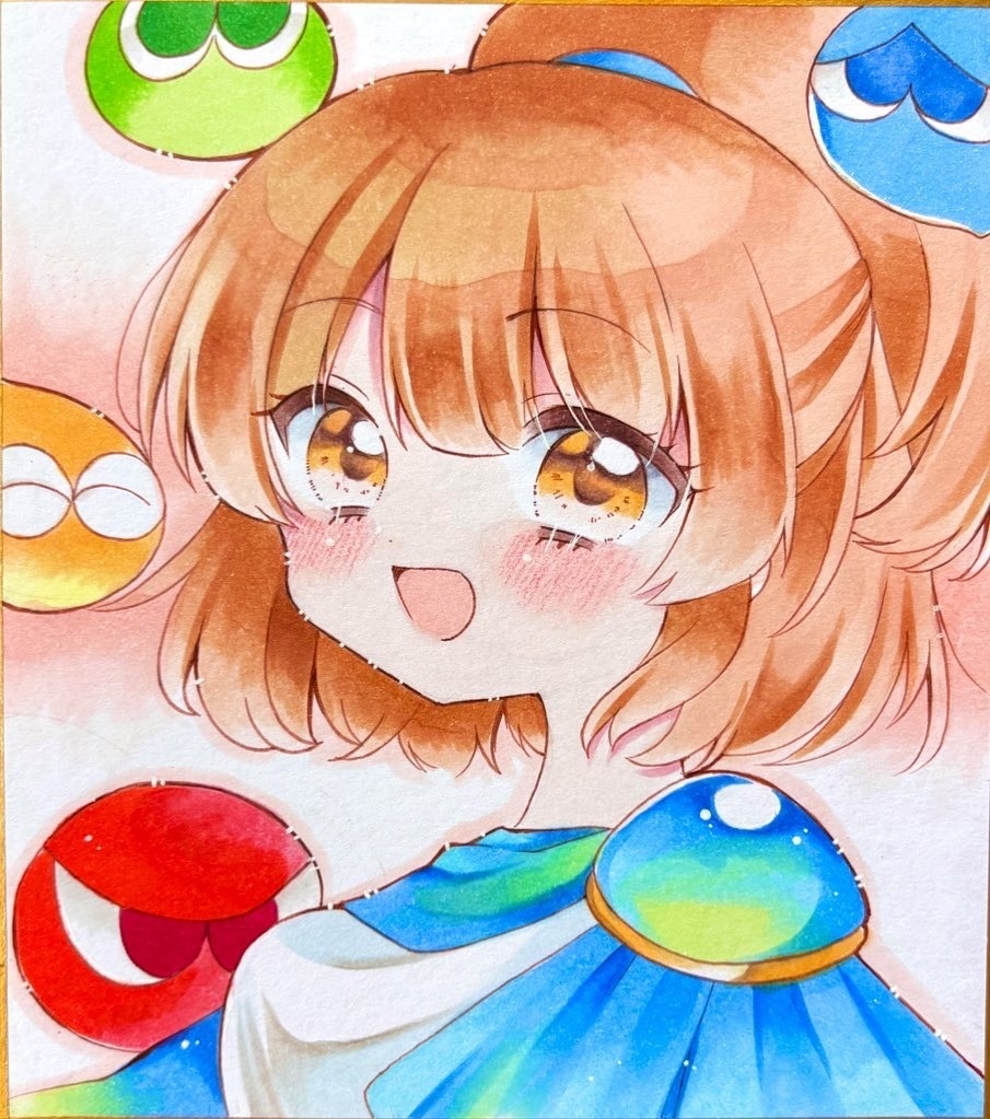 原画 手描きイラスト ぷよぷよ アルル・ナジャ