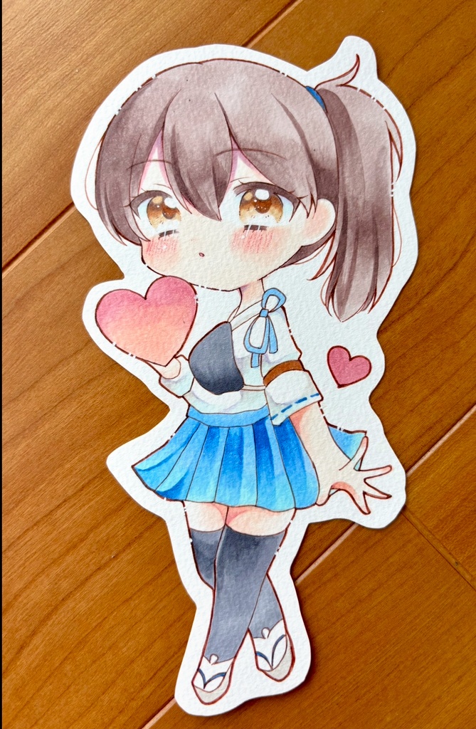 原画 手描きイラスト ダイカット 艦隊これくしょん