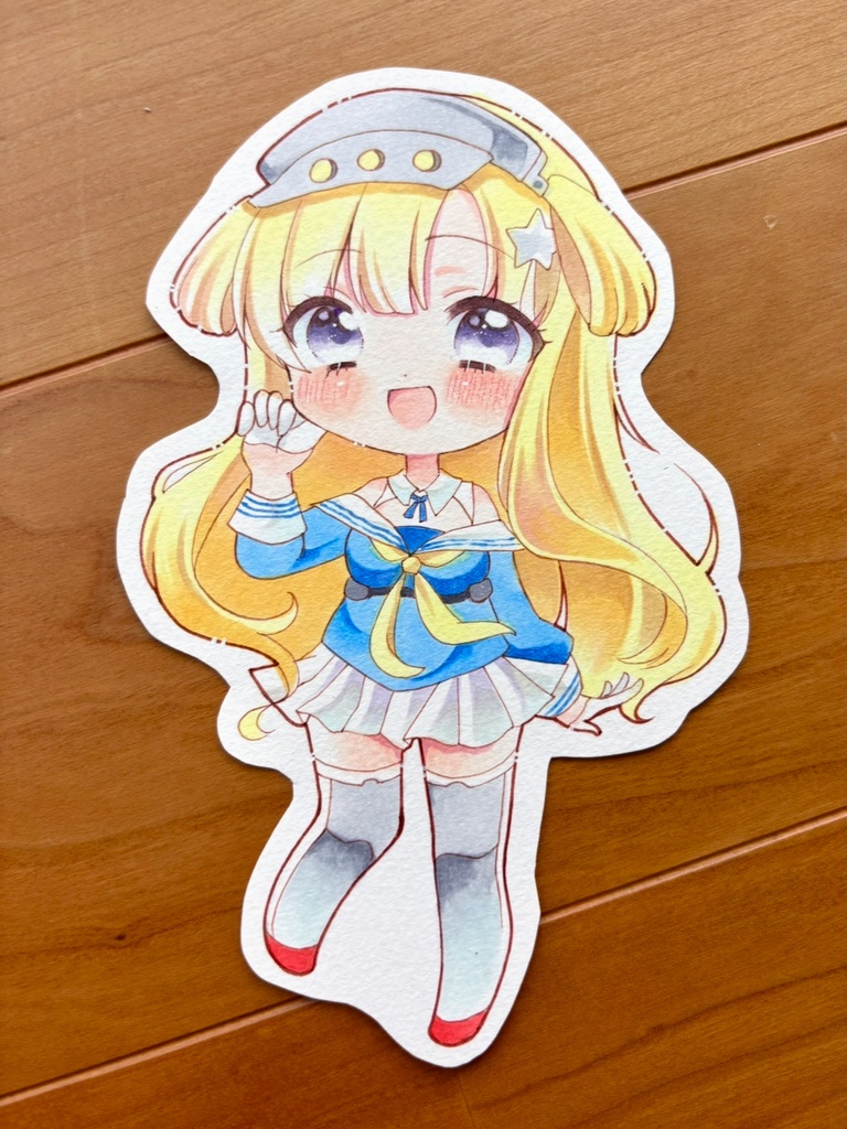 原画 手描きイラスト ダイカット 艦隊これくしょん