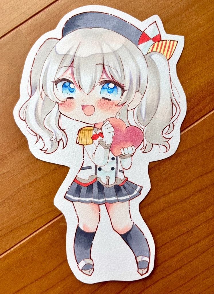 原画 手描きイラスト ダイカット 艦隊これくしょん