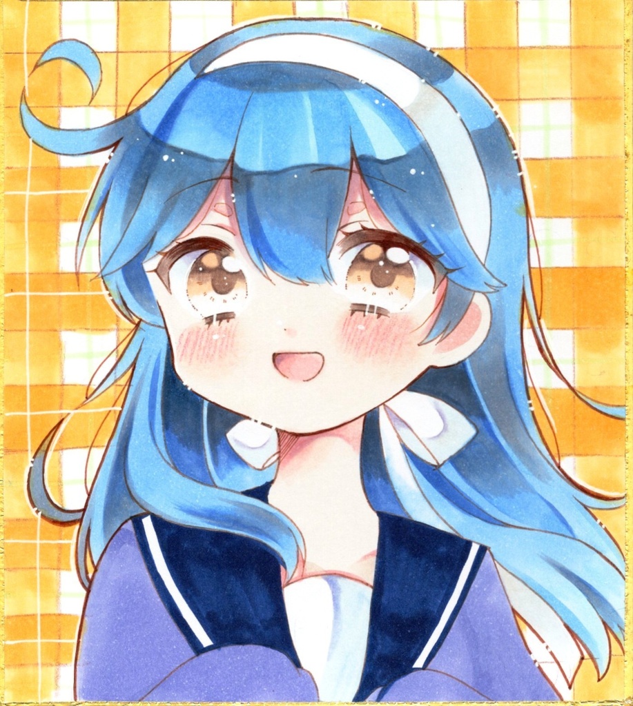 原画 手描きイラスト 艦隊これくしょん ミニ色紙