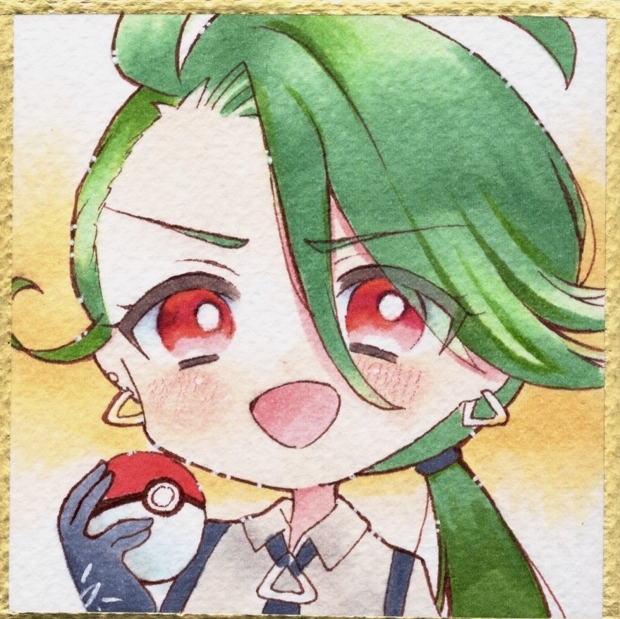 原画 手描きイラスト ポケモン 四天王 チリちゃん
