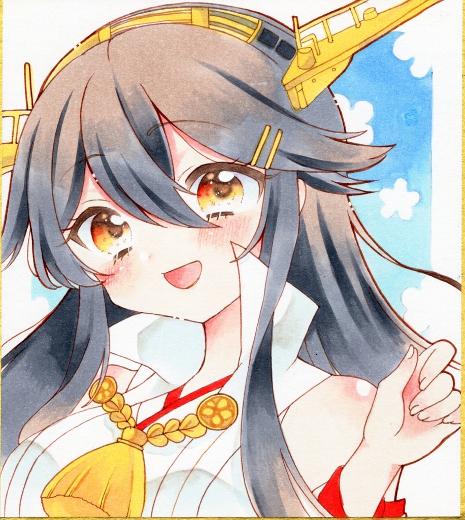 原画 手描きイラスト 艦隊これくしょん 榛名