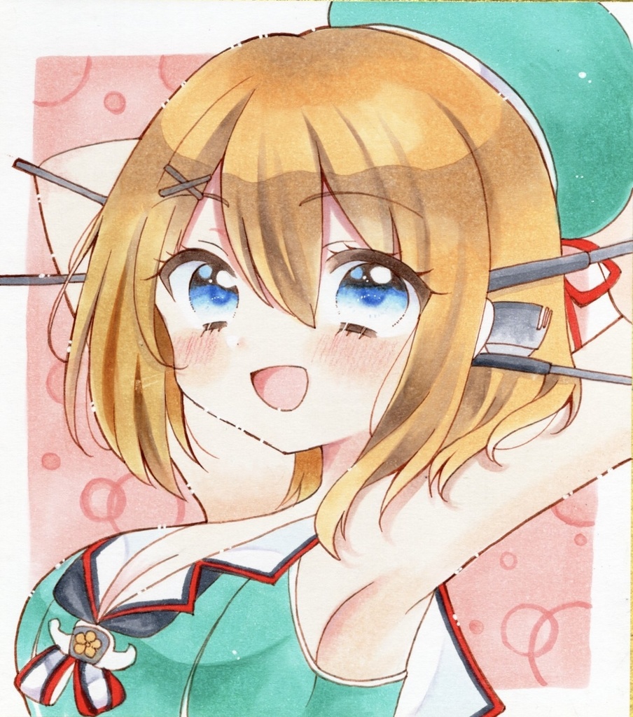 原画 手描きイラスト 艦隊これくしょん 摩耶