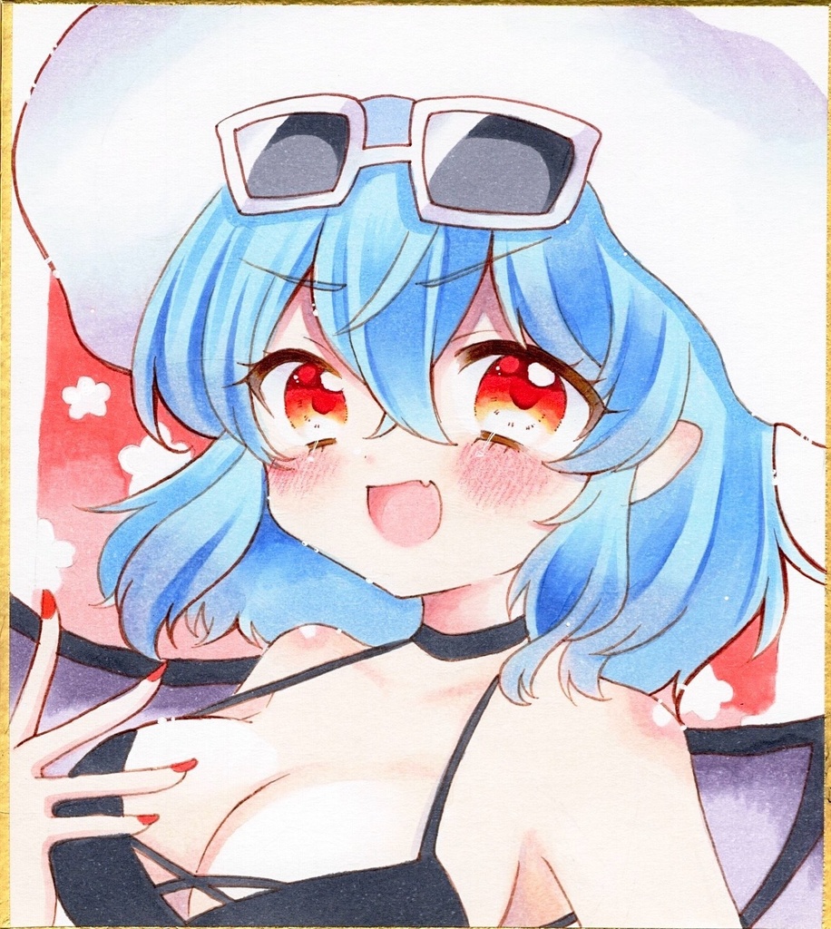 原画 手描きイラスト 東方Project レミリア