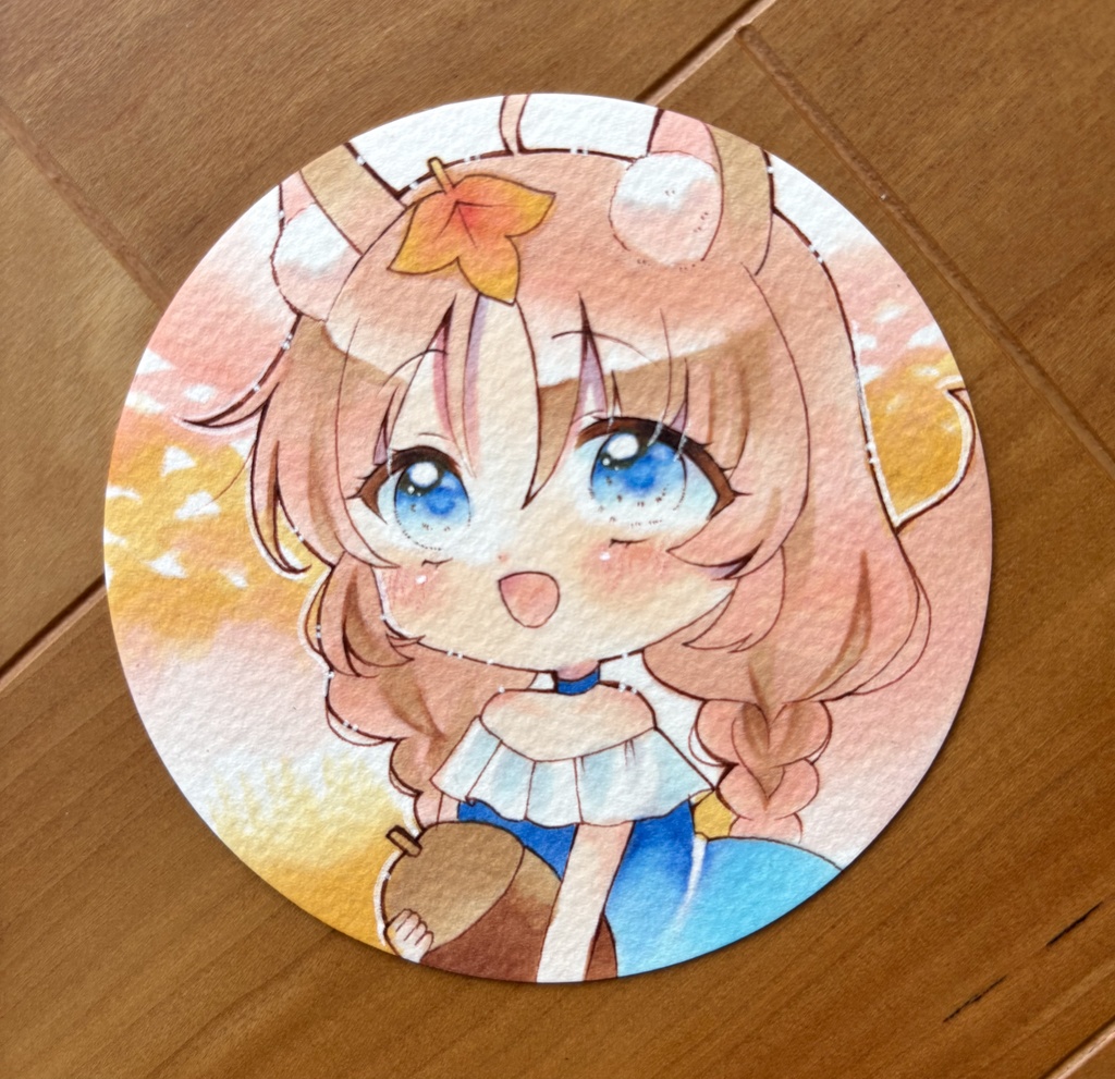 原画 手描きイラスト 日常原画収穫祭 創作 木の実拾いの女の子