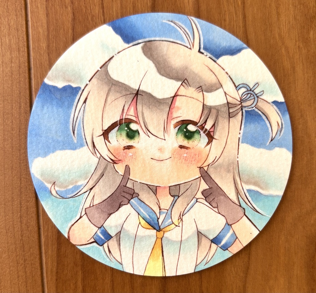 原画 手描きイラスト 艦隊これくしょん まんまる衣笠
