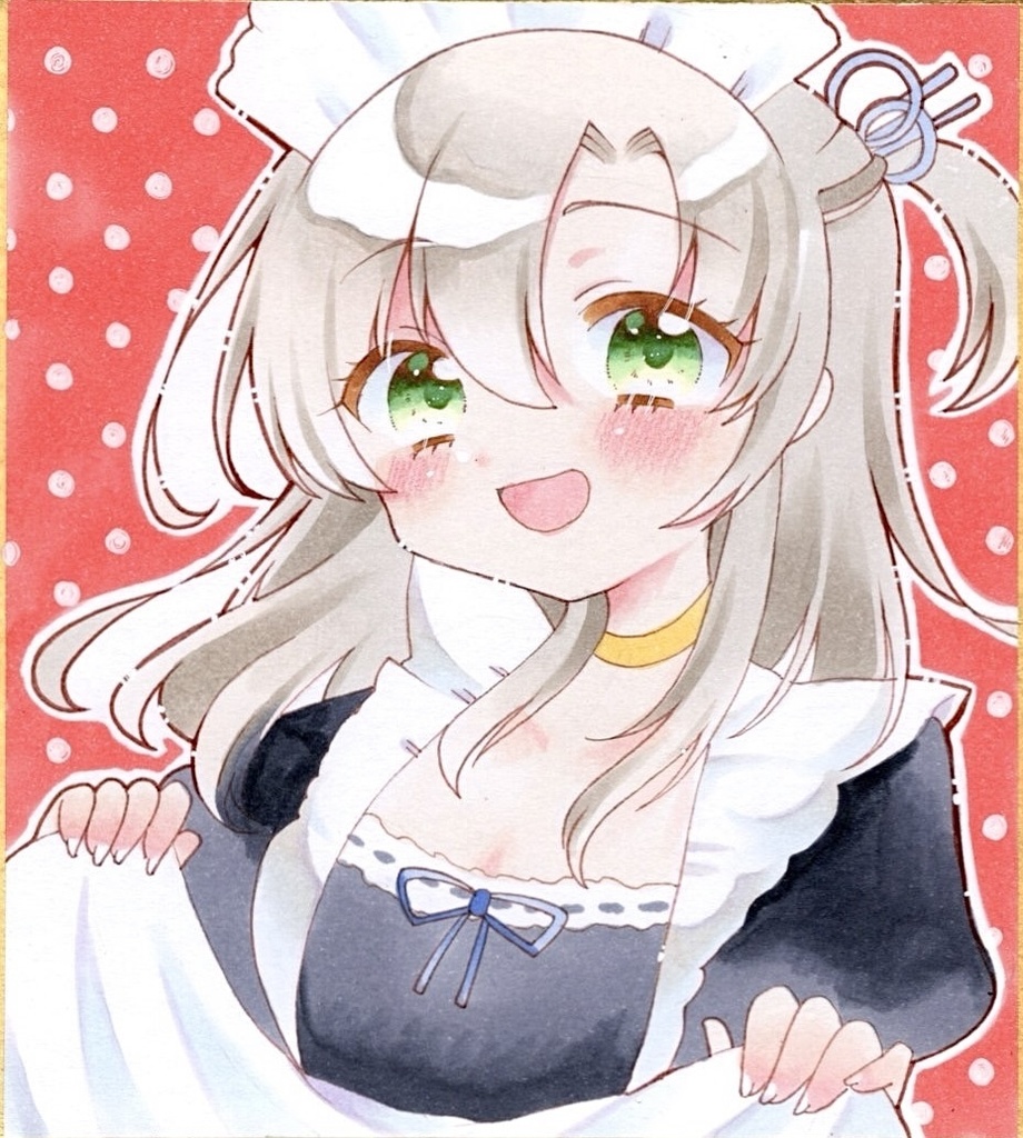 原画 手描きイラスト 艦隊これくしょん 衣笠メイド