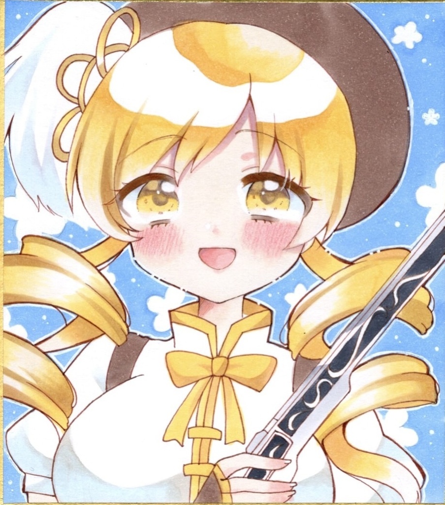 原画 手描きイラスト 魔法少女まどか☆マギカ 巴マミ