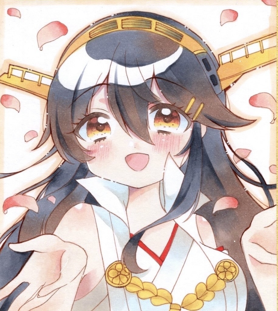 原画 手描きイラスト 艦隊これくしょん 榛名