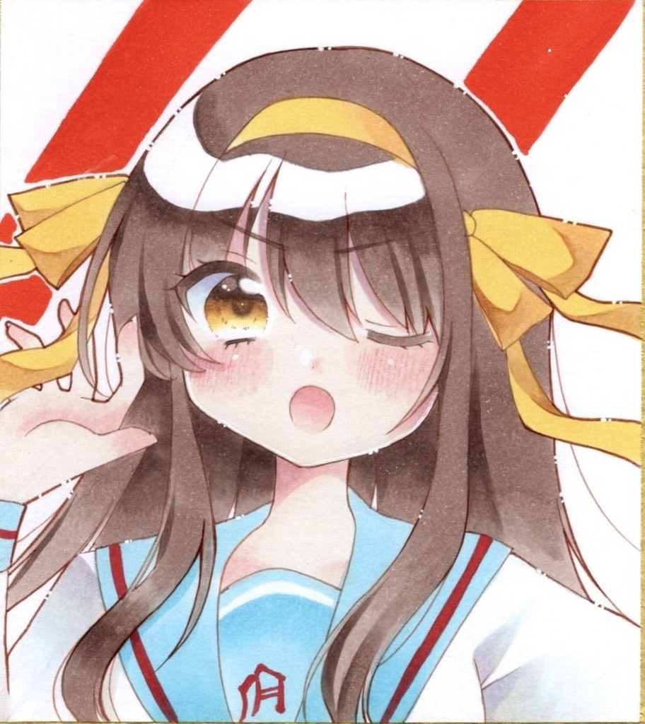 原画 手描きイラスト 涼宮ハルヒ