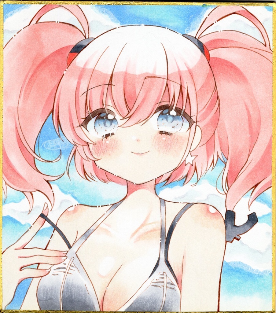 原画　手描きイラスト　艦隊これくしょん　アトランタ