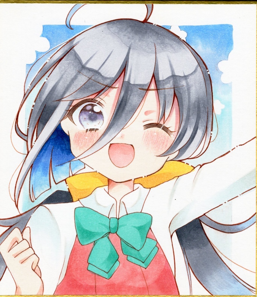 原画　手描きイラスト　艦隊これくしょん　清霜