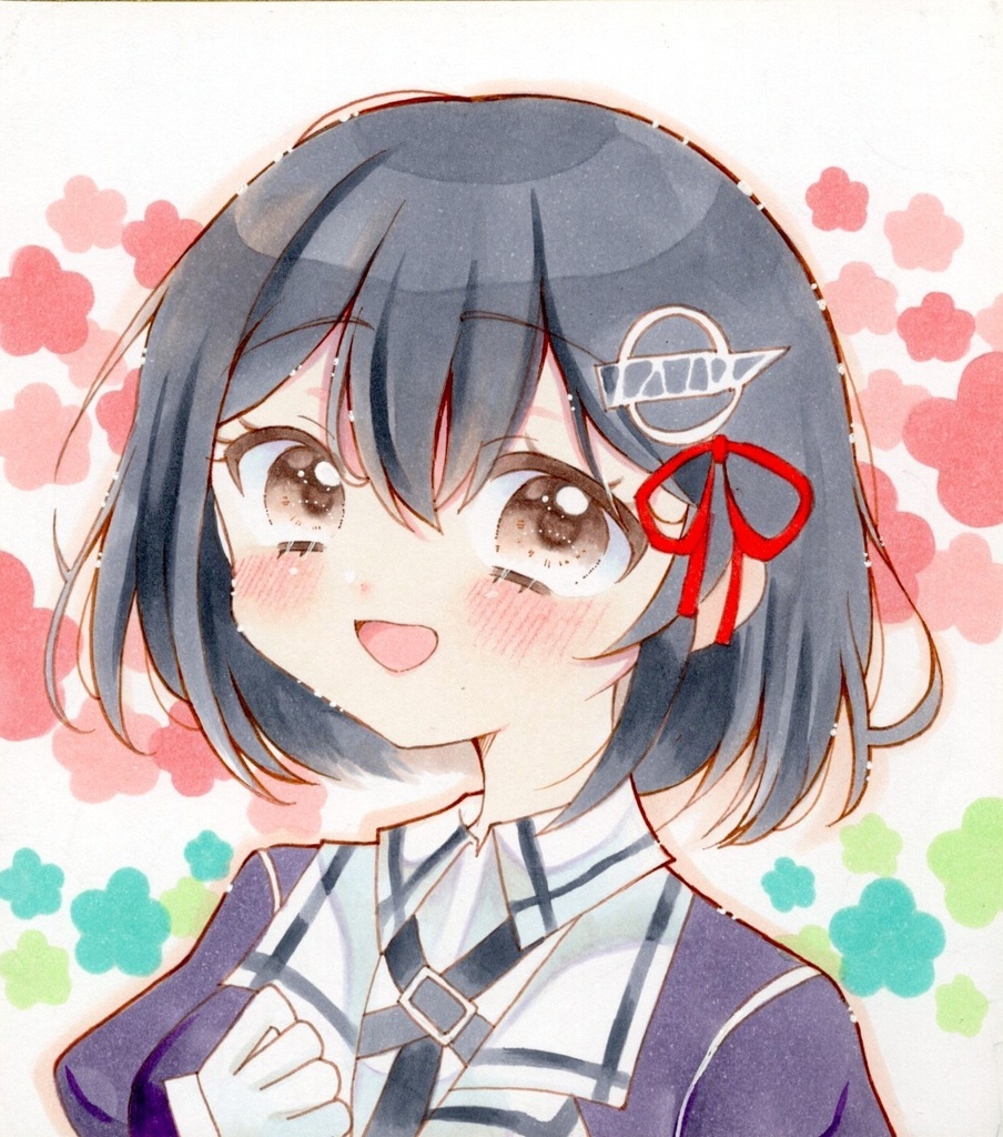 原画　手描きイラスト　艦隊これくしょん　羽黒