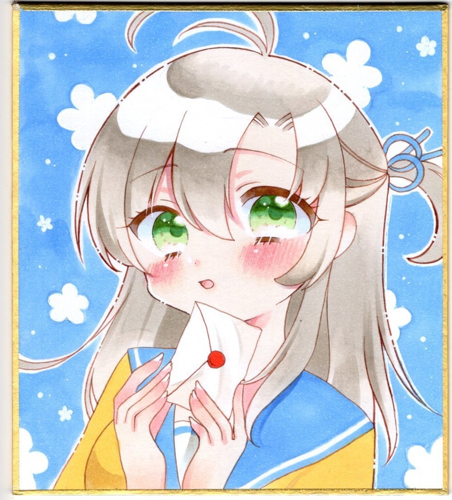 原画　手描きイラスト　艦隊これくしょん　衣笠